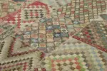 Patchwork Bej Pamuk Üzerine Yün El Dokuma Kilim-300x400 - Görsel 5