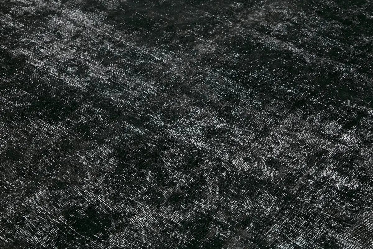 Katar Eskitme Siyah Pamuk Üzerine Yün El Dokuma Halı-342x470 - Görsel 5