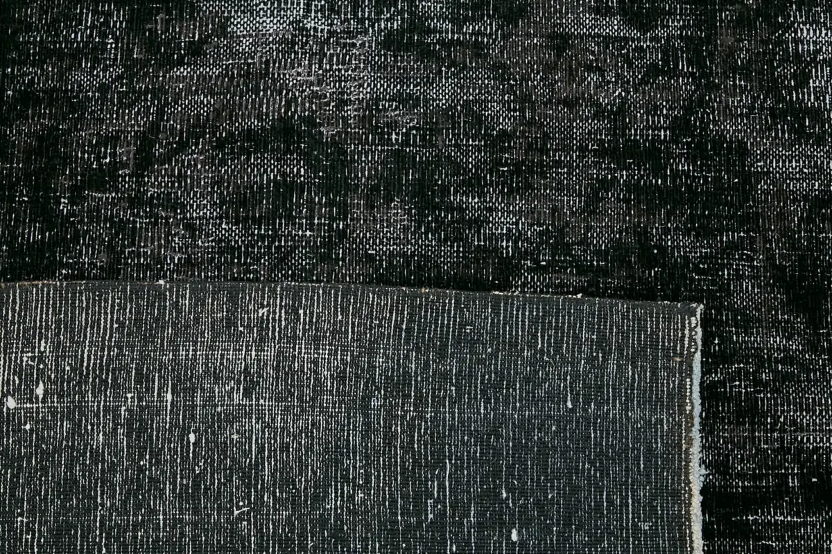 Katar Eskitme Siyah Pamuk Üzerine Yün El Dokuma Halı-342x470 - Görsel 7