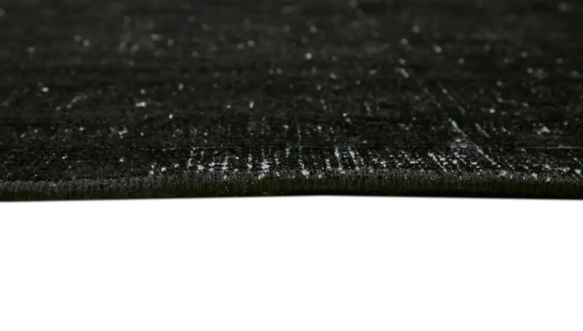 Katar Eskitme Siyah Pamuk Üzerine Yün El Dokuma Halı-342x470 - Görsel 8