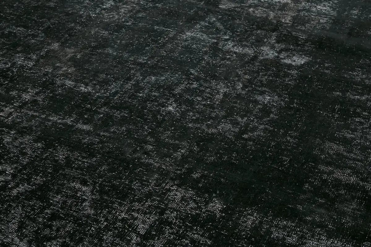 Katar Eskitme Siyah Pamuk Üzerine Yün El Dokuma Halı-342x470 - Görsel 10