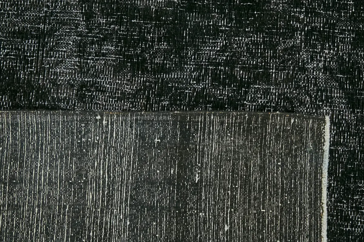 Katar Eskitme Siyah Pamuk Üzerine Yün El Dokuma Halı-340x462 - Görsel 7