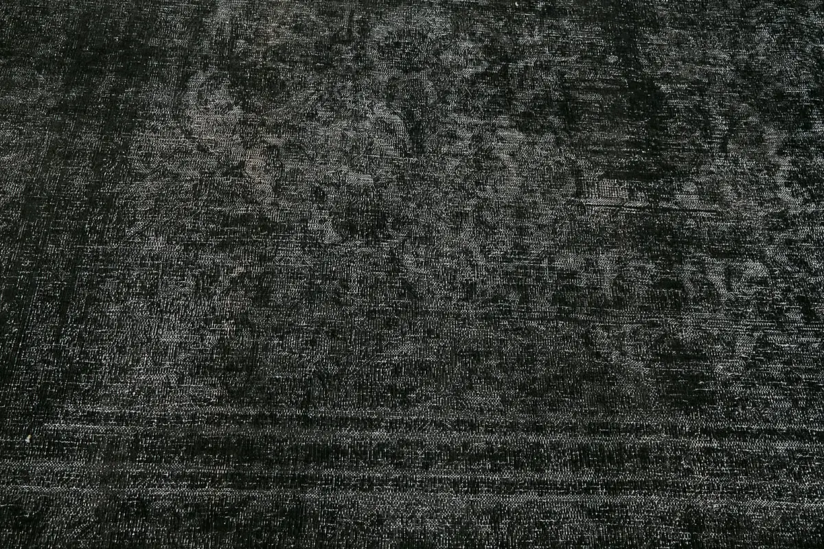 Katar Eskitme Siyah Pamuk Üzerine Yün El Dokuma Halı-340x462 - Görsel 9