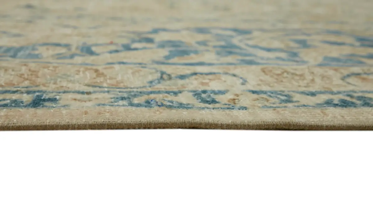 Katar Eskitme Bej Pamuk Üzerine Yün El Dokuma Halı-312x531 - Görsel 8