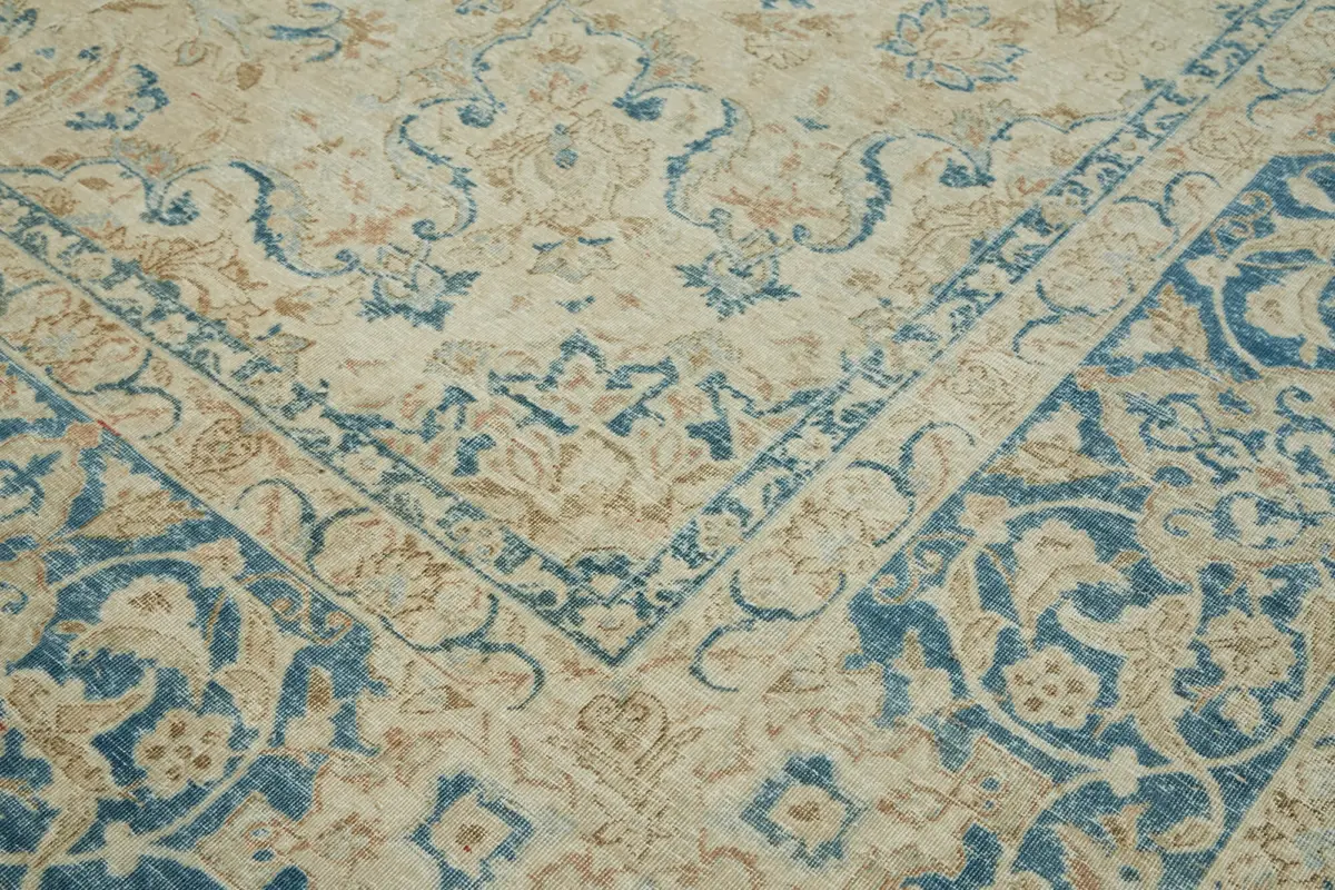 Katar Eskitme Bej Pamuk Üzerine Yün El Dokuma Halı-312x531 - Görsel 10