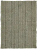 Chaput Çizgili Gri Renk Pagrk Üzerine Yün El Dokuma Kilim-194x255