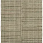 Chaput Çizgili Gri Renk Pagrk Üzerine Yün El Dokuma Kilim-180x295