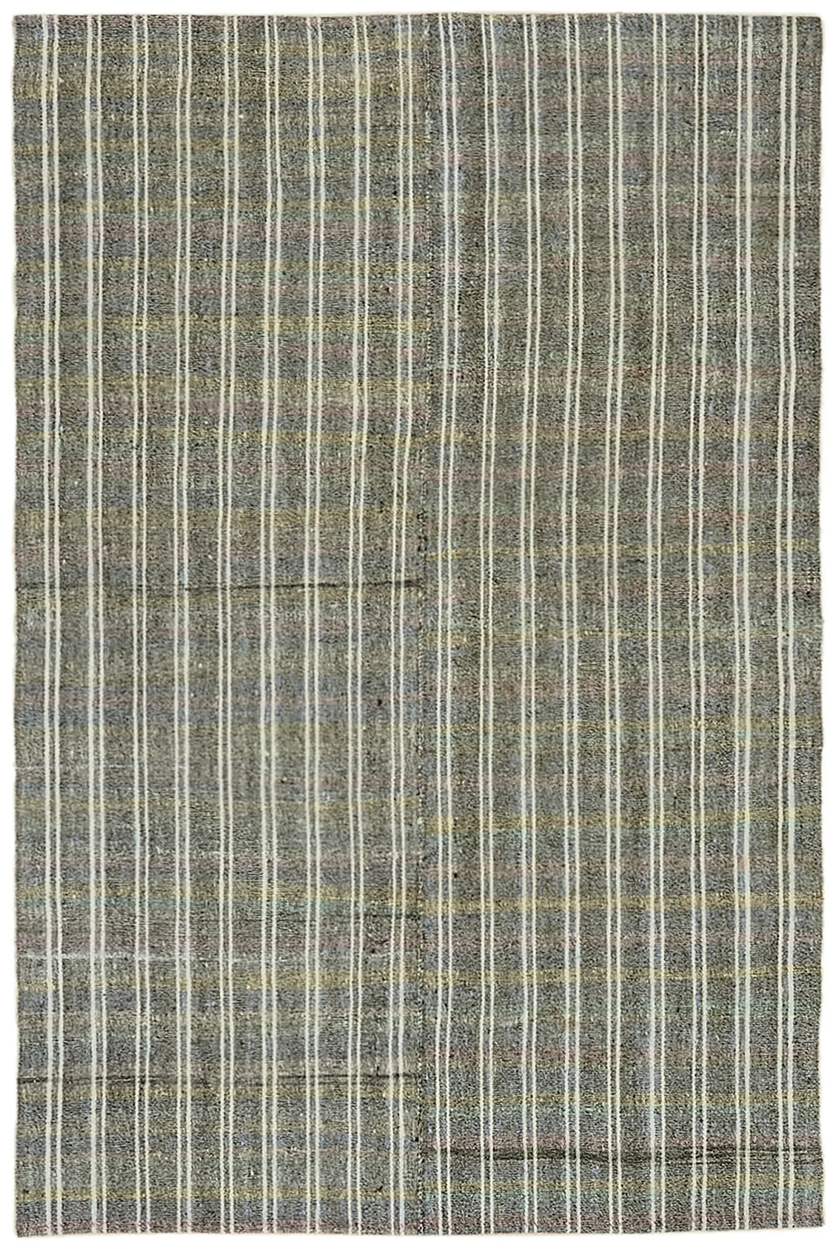 Rc_43462_0_Multicolor_Oriental_Kilim_Rugs Chaput Çizgili Multi Renk Pamuk Üzerine Yün El Dokuma Kilim-162x255 - Görsel 1