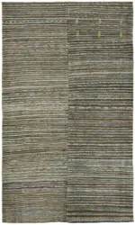 Chaput Çizgili Multi Renk Pamuk Üzerine Yün El Dokuma Kilim-176x290