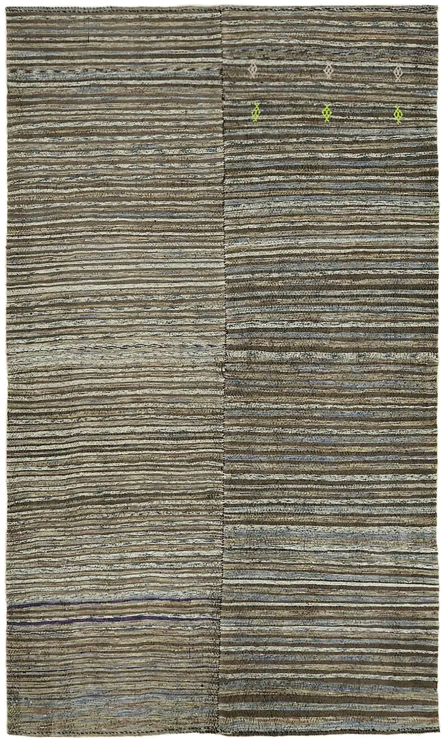 Rc_43463_0_Multicolor_Oriental_Kilim_Rugs Chaput Çizgili Multi Renk Pamuk Üzerine Yün El Dokuma Kilim-176x290 - Görsel 1