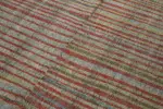 Chaput Çizgili Multi Renk Pamuk Üzerine Yün El Dokuma Kilim-187x329 - Görsel 5