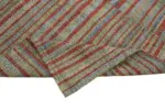 Chaput Çizgili Multi Renk Pamuk Üzerine Yün El Dokuma Kilim-187x329 - Görsel 6