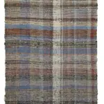Chaput Çizgili Multi Renk Pamuk Üzerine Yün El Dokuma Kilim-153x331