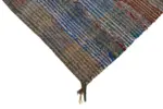Chaput Çizgili Multi Renk Pamuk Üzerine Yün El Dokuma Kilim-153x331 - Görsel 4