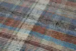 Chaput Çizgili Multi Renk Pamuk Üzerine Yün El Dokuma Kilim-153x331 - Görsel 5