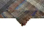 Chaput Çizgili Multi Renk Pamuk Üzerine Yün El Dokuma Kilim-153x331 - Görsel 6
