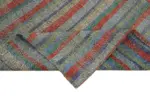 Chaput Çizgili Multi Renk Pamuk Üzerine Yün El Dokuma Kilim-212x270 - Görsel 6
