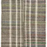 Chaput Çizgili Gri Renk Pagrk Üzerine Yün El Dokuma Kilim-171x297