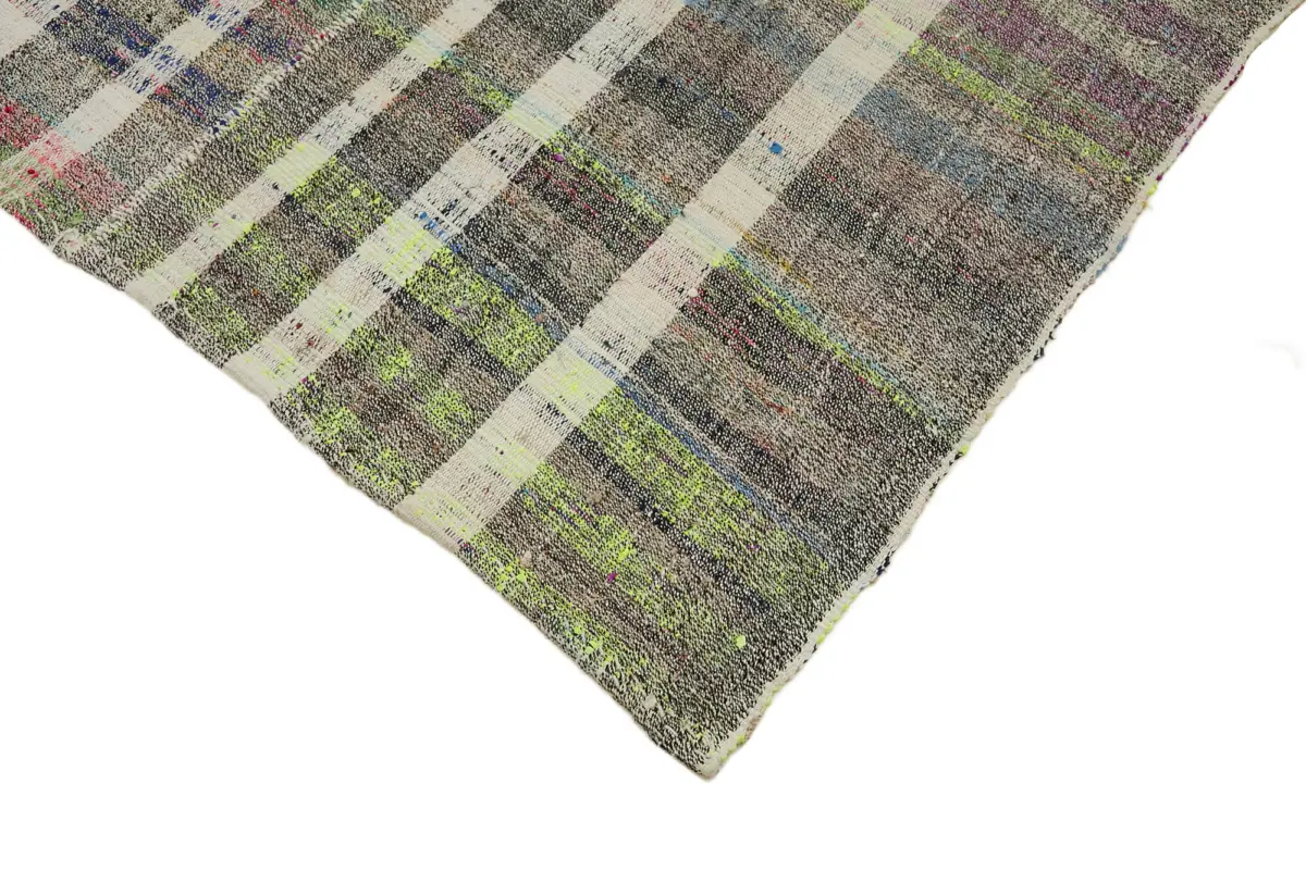 Chaput Çizgili Gri Renk Pagrk Üzerine Yün El Dokuma Kilim-171x297 - Görsel 4