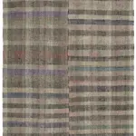 Chaput Çizgili Multi Renk Pamuk Üzerine Yün El Dokuma Kilim-202x320