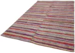 Chaput Çizgili Gri Pamuk Üzerine Yün El Dokum Kilim-200x308 - Görsel 3