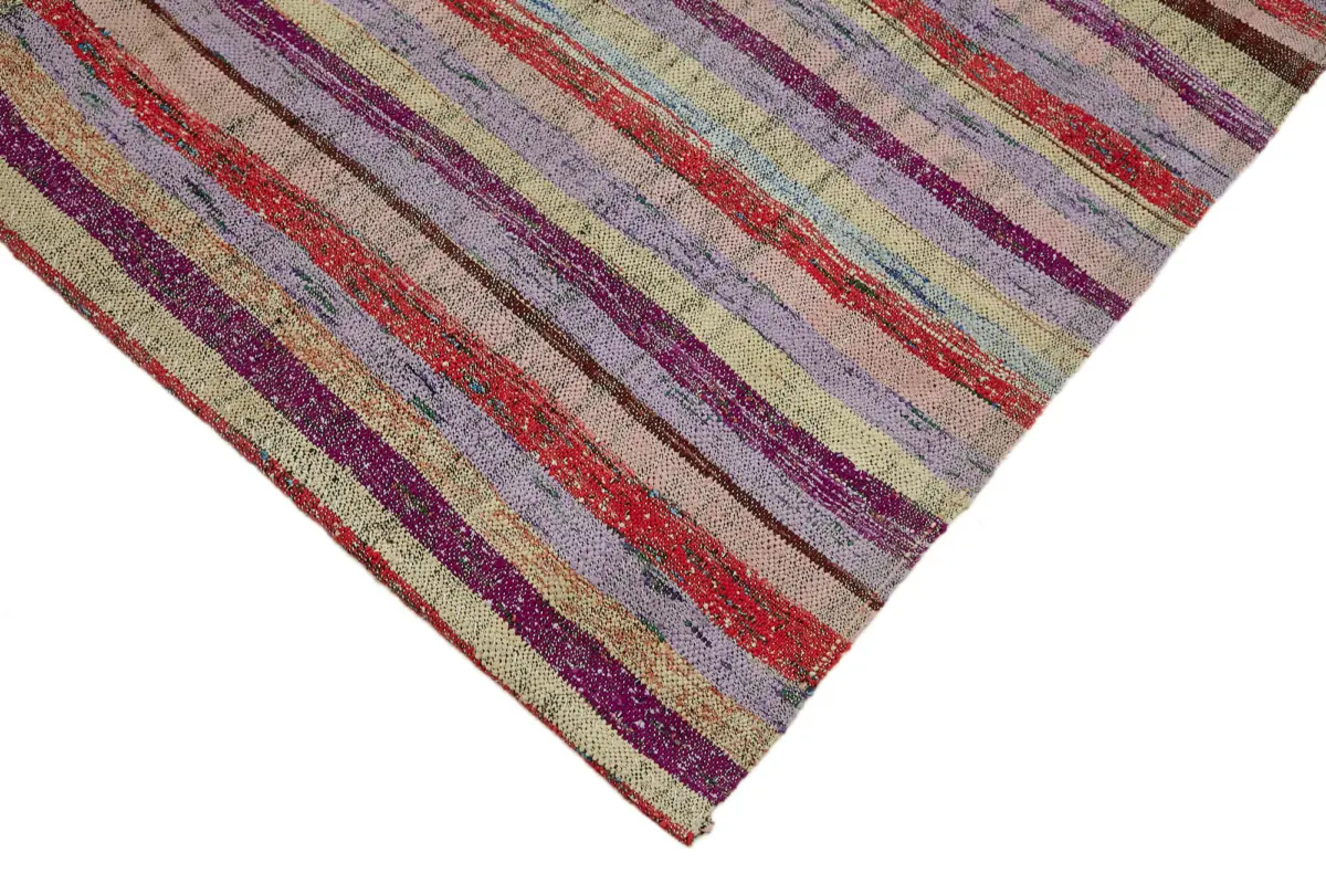 Chaput Çizgili Gri Pamuk Üzerine Yün El Dokum Kilim-200x308 - Görsel 4