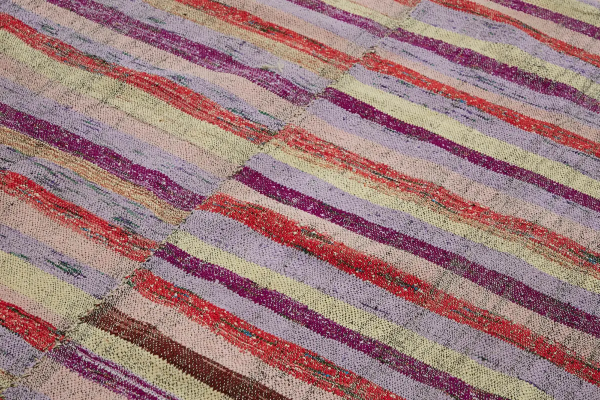 Chaput Çizgili Gri Pamuk Üzerine Yün El Dokum Kilim-200x308 - Görsel 5