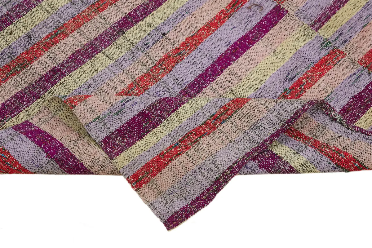 Chaput Çizgili Gri Pamuk Üzerine Yün El Dokum Kilim-200x308 - Görsel 6