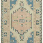 Anadolu Eskitme Bej Pamuk Üzerine Yün El Dokuma Halı-186x265