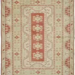 Anadolu Eskitme Bej Pamuk Üzerine Yün El Dokuma Halı-211x268