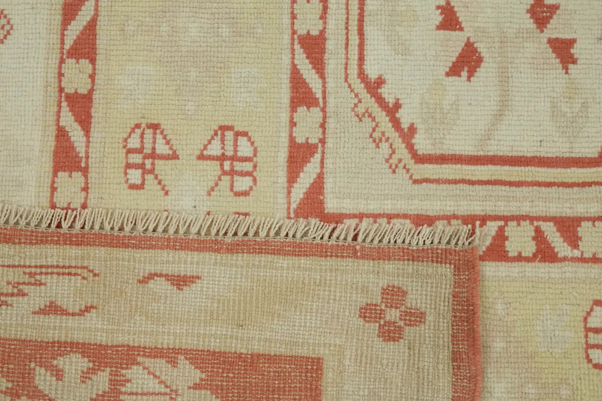 Anadolu Eskitme Bej Pamuk Üzerine Yün El Dokuma Halı-211x268 - Görsel 6