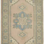 Anadolu Eskitme Bej Pamuk Üzerine Yün El Dokuma Halı-162x226