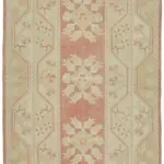 Anadolu Eskitme Bej Pamuk Üzerine Yün El Dokuma Halı-116x212