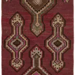 Anadolu Eskitme Mor Pamuk Üzerine Yün El Dokuma Halı-082x136