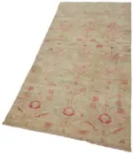 Anadolu Eskitme Bej Pamuk Üzerine Yün El Dokuma Halı-092x225 - Görsel 3