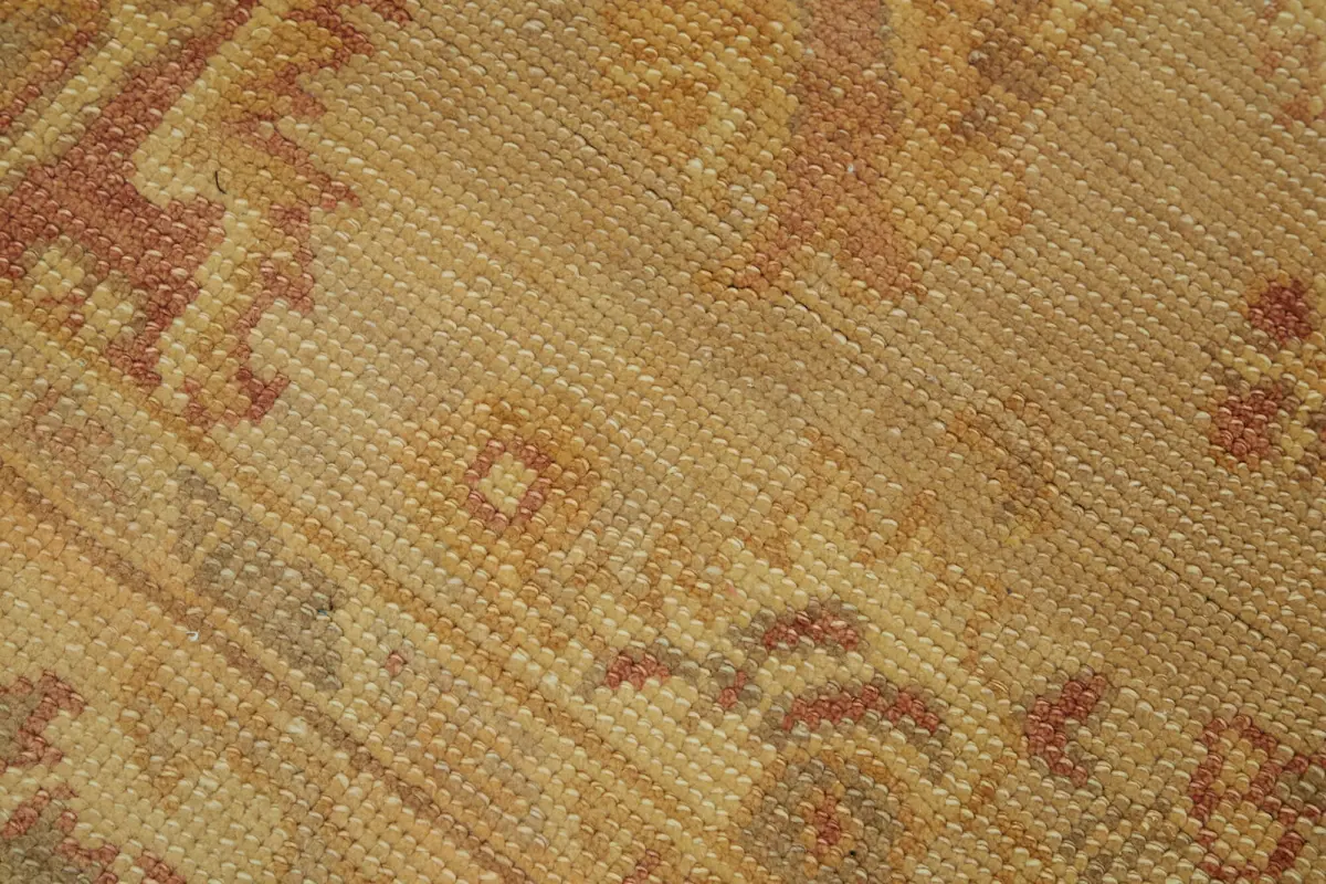 Anadolu Eskitme Bej Pamuk Üzerine Yün El Dokuma Halı-065x110 - Görsel 5