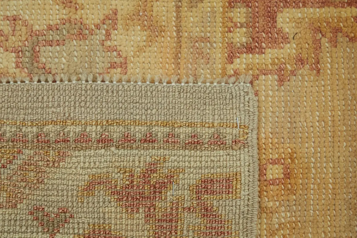 Anadolu Eskitme Bej Pamuk Üzerine Yün El Dokuma Halı-065x110 - Görsel 6