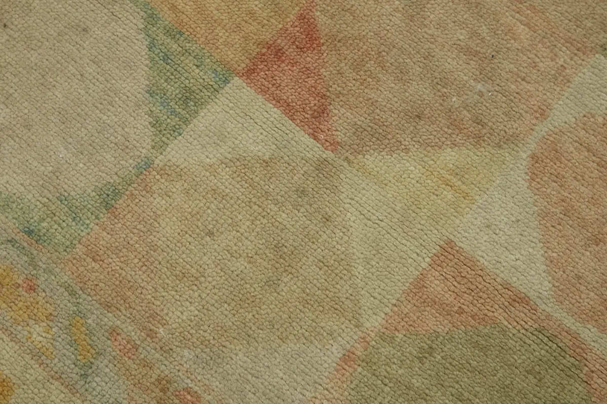 Anadolu Eskitme Bej Pamuk Üzerine Yün El Dokuma Halı-069x094 - Görsel 5