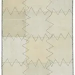 Kendir Çizgili Bej Kenevir İpinden El Dokuma Kilim-093x127