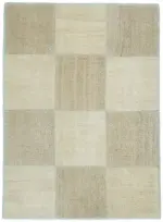 Kendir Çizgili Bej Kenevir İpinden El Dokuma Kilim-093x128
