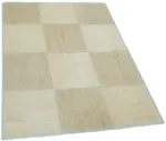 Kendir Çizgili Bej Kenevir İpinden El Dokuma Kilim-093x128 - Görsel 2