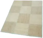 Kendir Çizgili Bej Kenevir İpinden El Dokuma Kilim-093x128 - Görsel 3