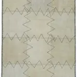 Kendir Çizgili Bej Kenevir İpinden El Dokuma Kilim-093x128