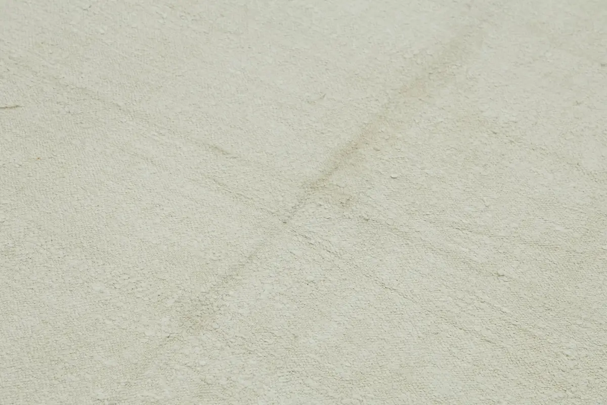 Kendir Çizgili Beyaz Kenevir İpinden El Dokuma Kilim-172x290 - Görsel 5