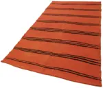Kendir Çizgili Turuncu Kenevir İpinden El Dokuma Kilim-143x264 - Görsel 3