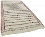 Kendir Çizgili Beyaz Kenevir İpinden El Dokuma Kilim-167x300 - Görsel 2
