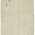 Kendir Çizgili Beyaz Kenevir İpinden El Dokuma Kilim-157x267