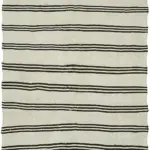 Kendir Çizgili Beyaz Kenevir İpinden El Dokuma Kilim-160x230