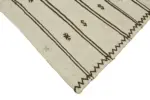 Kendir Çizgili Beyaz Kenevir İpinden El Dokuma Kilim-175x270 - Görsel 4