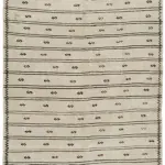 Kendir Çizgili Bej Kenevir İpinden El Dokuma Kilim-175x320